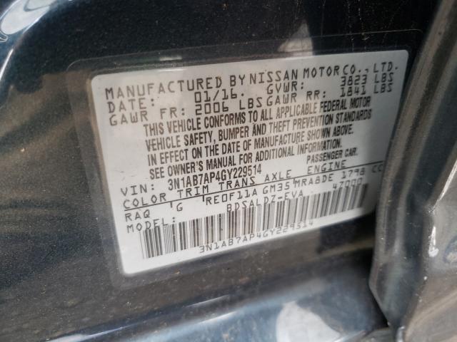 Photo 9 VIN: 3N1AB7AP4GY229514 - NISSAN SENTRA S 