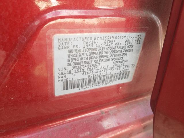 Photo 9 VIN: 3N1AB7AP4GY238777 - NISSAN SENTRA S 