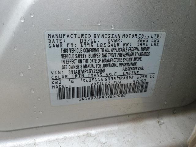 Photo 11 VIN: 3N1AB7AP4GY252050 - NISSAN SENTRA S 