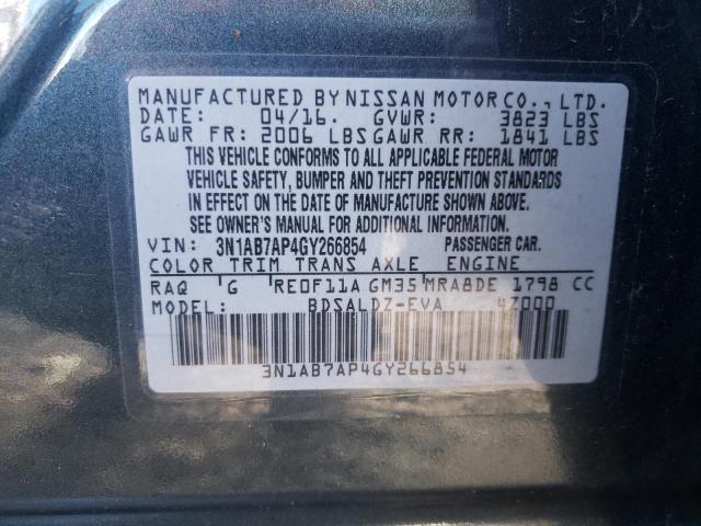 Photo 9 VIN: 3N1AB7AP4GY266854 - NISSAN SENTRA S 