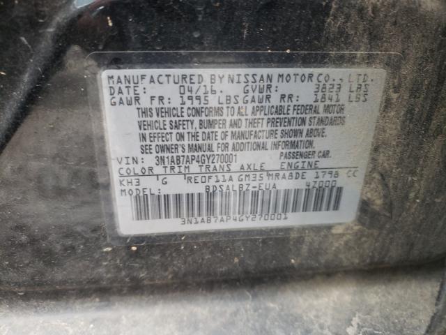 Photo 9 VIN: 3N1AB7AP4GY270001 - NISSAN SENTRA S 