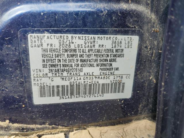 Photo 9 VIN: 3N1AB7AP4GY276140 - NISSAN SENTRA S 