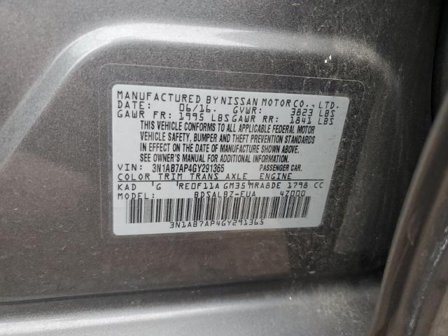 Photo 11 VIN: 3N1AB7AP4GY291365 - NISSAN SENTRA 