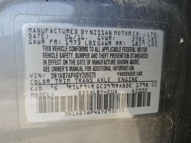 Photo 11 VIN: 3N1AB7AP4GY295075 - NISSAN SENTRA 