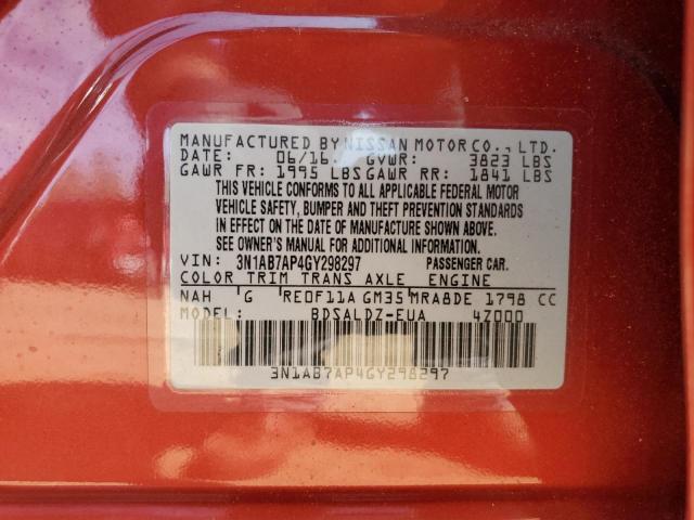 Photo 11 VIN: 3N1AB7AP4GY298297 - NISSAN SENTRA S 