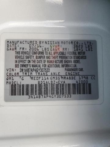 Photo 12 VIN: 3N1AB7AP4GY307533 - NISSAN SENTRA S 