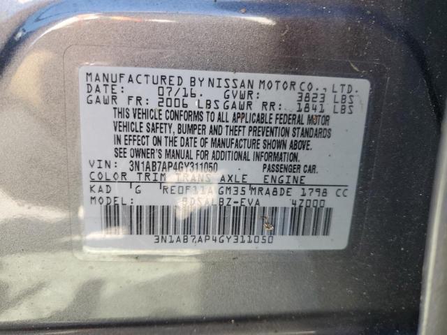 Photo 11 VIN: 3N1AB7AP4GY311050 - NISSAN SENTRA S 