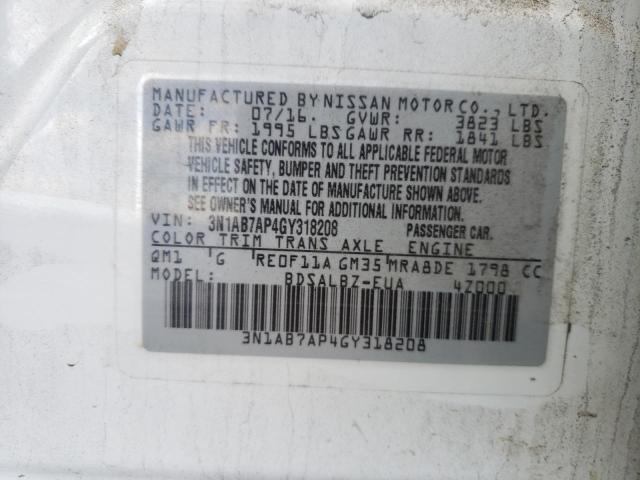 Photo 11 VIN: 3N1AB7AP4GY318208 - NISSAN SENTRA 