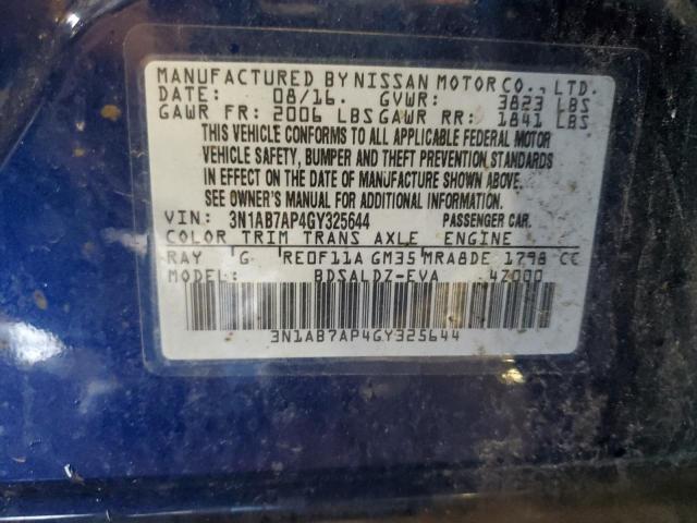 Photo 11 VIN: 3N1AB7AP4GY325644 - NISSAN SENTRA S 