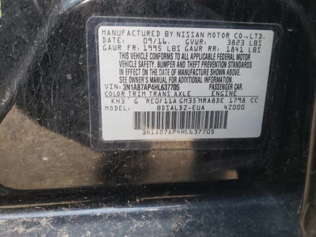 Photo 9 VIN: 3N1AB7AP4HL637705 - NISSAN SENTRA S 