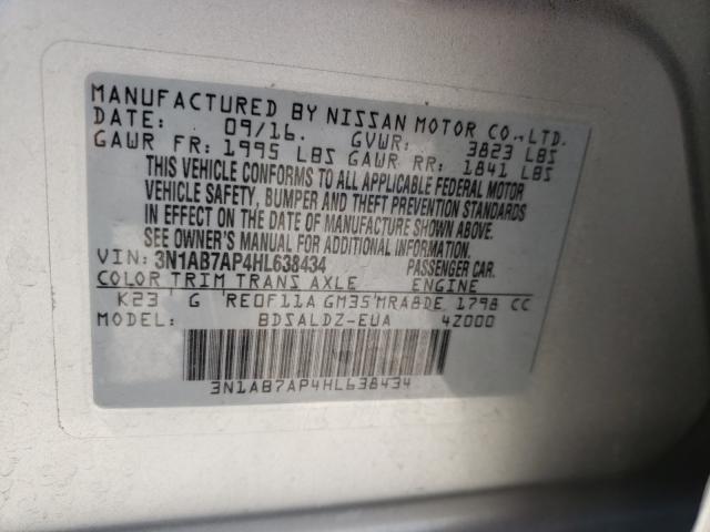 Photo 9 VIN: 3N1AB7AP4HL638434 - NISSAN SENTRA S 