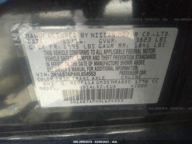 Photo 8 VIN: 3N1AB7AP4HL654553 - NISSAN SENTRA 