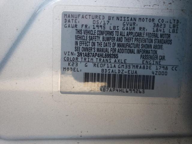 Photo 9 VIN: 3N1AB7AP4HL699265 - NISSAN SENTRA 