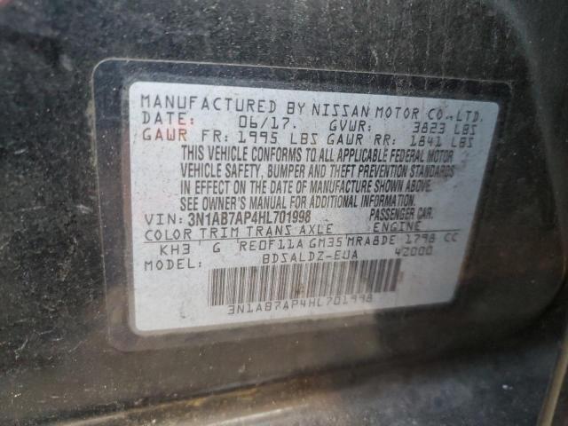 Photo 12 VIN: 3N1AB7AP4HL701998 - NISSAN SENTRA S 