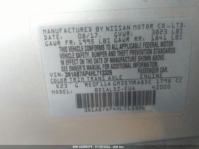 Photo 8 VIN: 3N1AB7AP4HL713326 - NISSAN SENTRA 