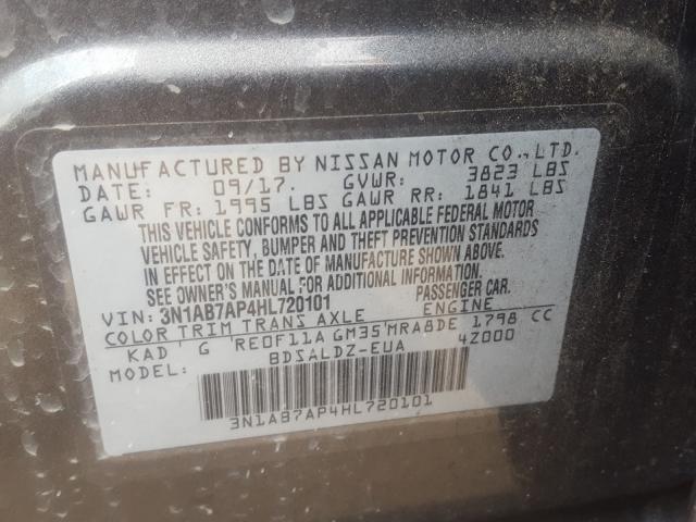 Photo 9 VIN: 3N1AB7AP4HL720101 - NISSAN SENTRA S 