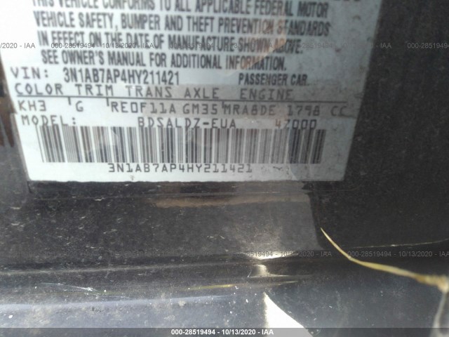 Photo 8 VIN: 3N1AB7AP4HY211421 - NISSAN SENTRA 