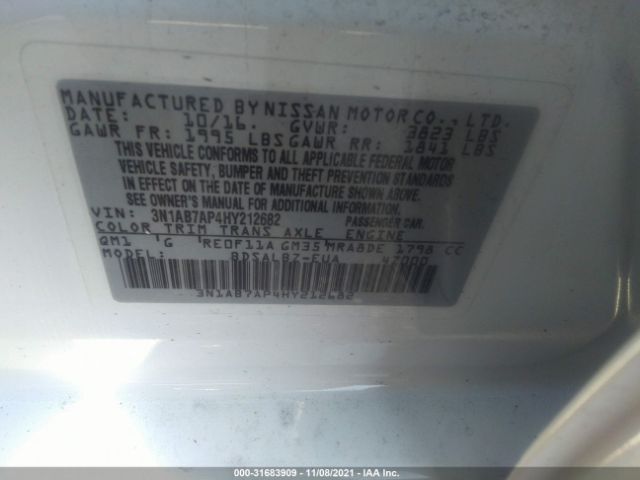 Photo 8 VIN: 3N1AB7AP4HY212682 - NISSAN SENTRA 