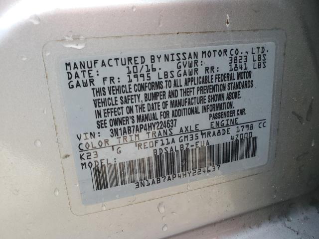 Photo 12 VIN: 3N1AB7AP4HY224637 - NISSAN SENTRA S 