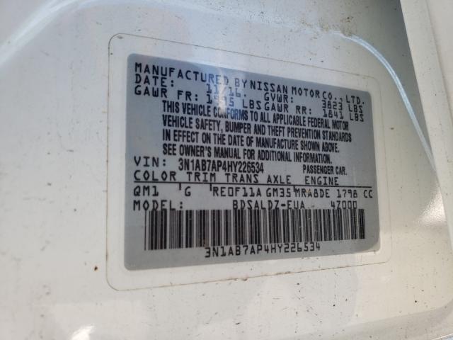 Photo 9 VIN: 3N1AB7AP4HY226534 - NISSAN SENTRA S 