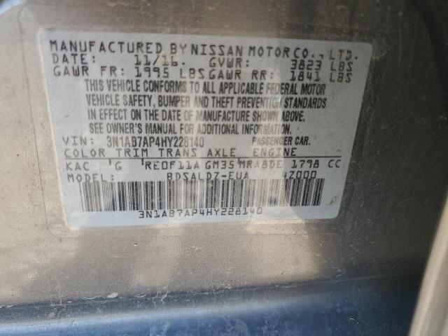 Photo 11 VIN: 3N1AB7AP4HY228140 - NISSAN SENTRA S 