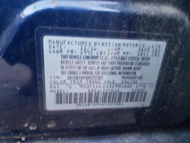 Photo 9 VIN: 3N1AB7AP4HY237081 - NISSAN SENTRA S 