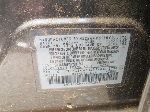 Photo 9 VIN: 3N1AB7AP4HY241261 - NISSAN SENTRA S 