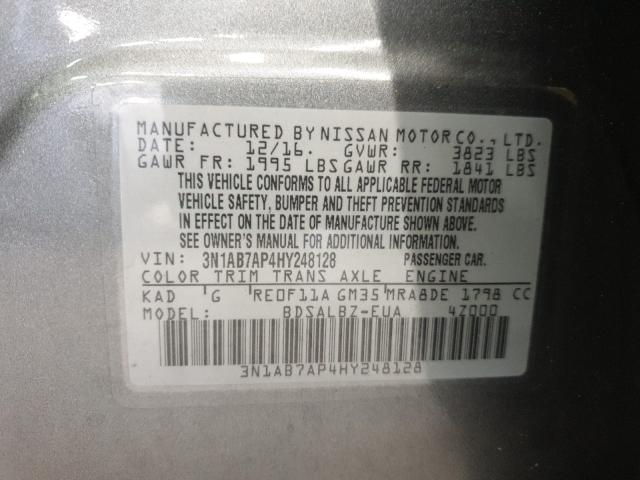 Photo 9 VIN: 3N1AB7AP4HY248128 - NISSAN SENTRA 