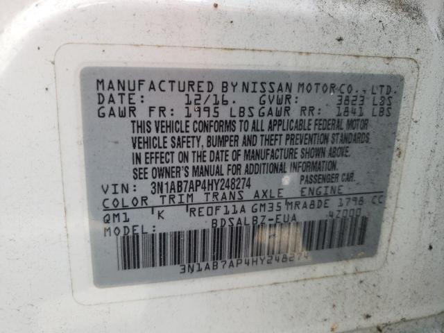 Photo 9 VIN: 3N1AB7AP4HY248274 - NISSAN SENTRA S 