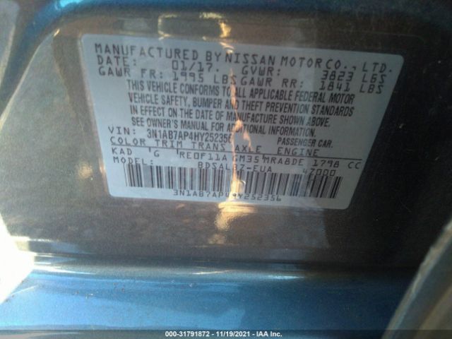 Photo 8 VIN: 3N1AB7AP4HY252356 - NISSAN SENTRA 