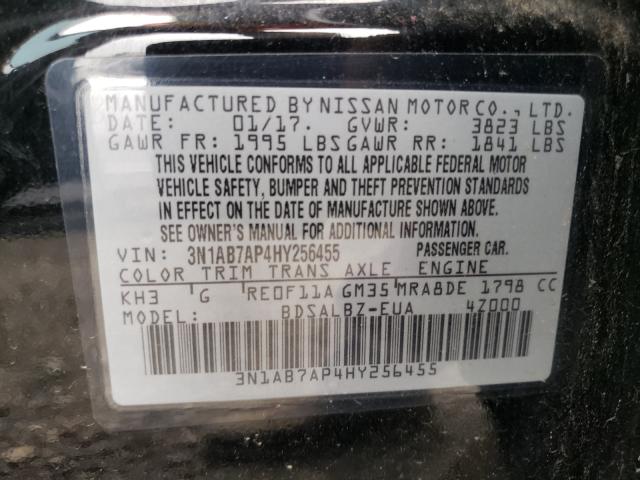 Photo 9 VIN: 3N1AB7AP4HY256455 - NISSAN SENTRA S 