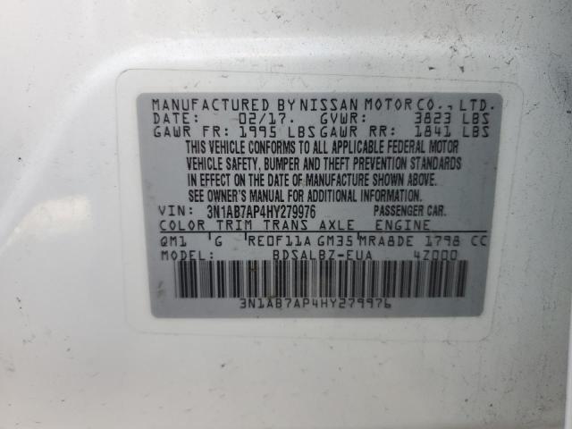 Photo 11 VIN: 3N1AB7AP4HY279976 - NISSAN SENTRA S 