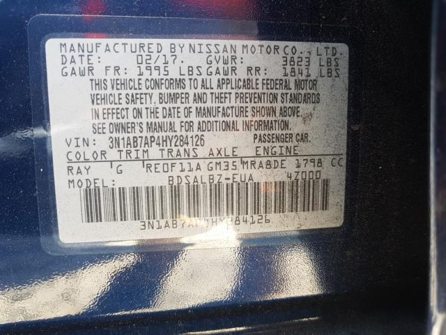 Photo 9 VIN: 3N1AB7AP4HY284126 - NISSAN SENTRA 