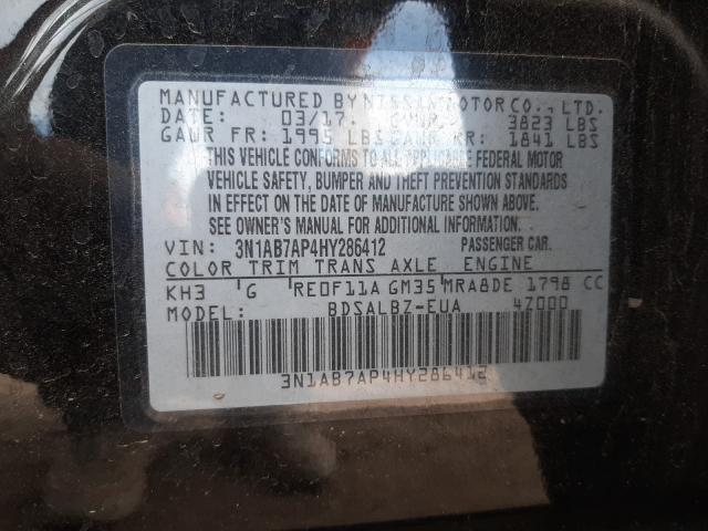 Photo 9 VIN: 3N1AB7AP4HY286412 - NISSAN SENTRA S 