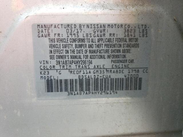 Photo 11 VIN: 3N1AB7AP4HY296194 - NISSAN SENTRA 