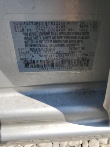 Photo 11 VIN: 3N1AB7AP4HY299449 - NISSAN SENTRA S 