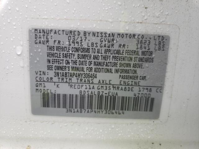 Photo 12 VIN: 3N1AB7AP4HY306464 - NISSAN SENTRA S 