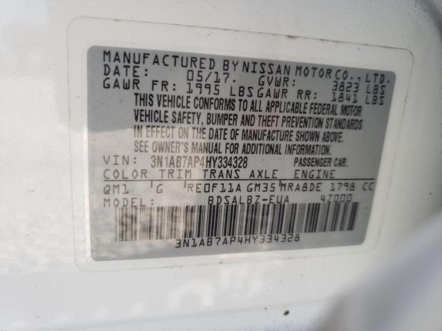 Photo 9 VIN: 3N1AB7AP4HY334328 - NISSAN SENTRA S 