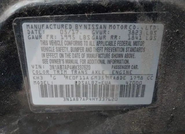 Photo 8 VIN: 3N1AB7AP4HY337620 - NISSAN SENTRA 