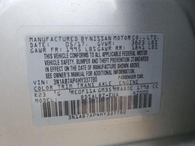 Photo 9 VIN: 3N1AB7AP4HY337780 - NISSAN SENTRA S 