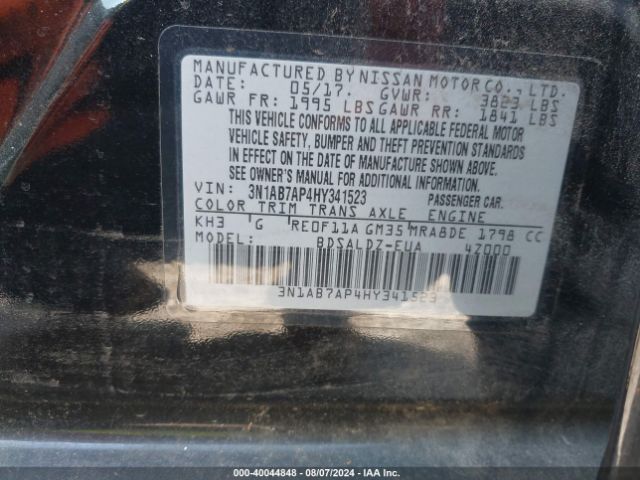 Photo 8 VIN: 3N1AB7AP4HY341523 - NISSAN SENTRA 