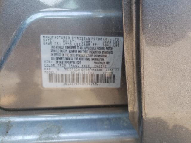 Photo 9 VIN: 3N1AB7AP4HY341926 - NISSAN SENTRA S 