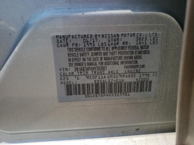 Photo 9 VIN: 3N1AB7AP4HY353901 - NISSAN SENTRA S 