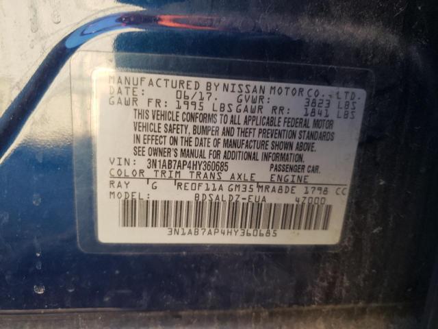 Photo 11 VIN: 3N1AB7AP4HY360685 - NISSAN SENTRA 