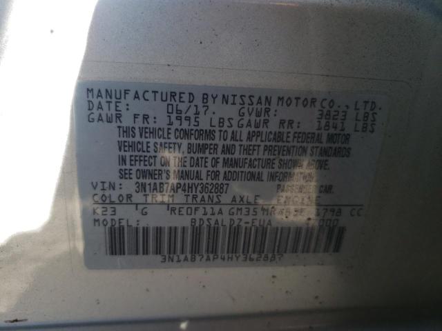 Photo 9 VIN: 3N1AB7AP4HY362887 - NISSAN SENTRA S 