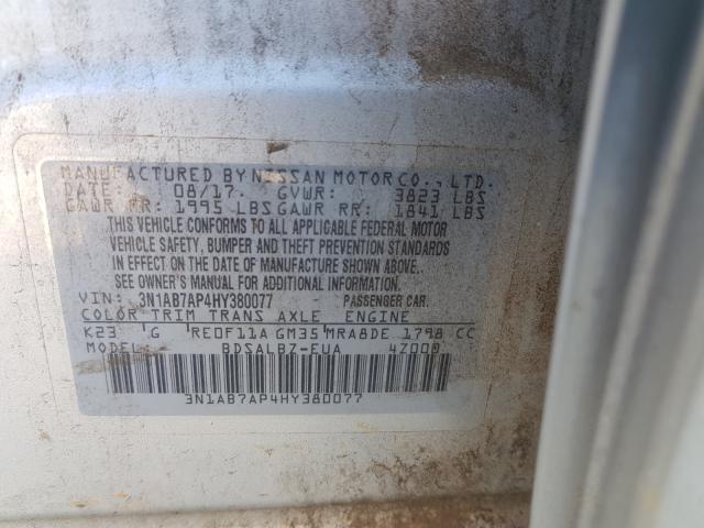 Photo 9 VIN: 3N1AB7AP4HY380077 - NISSAN SENTRA S 