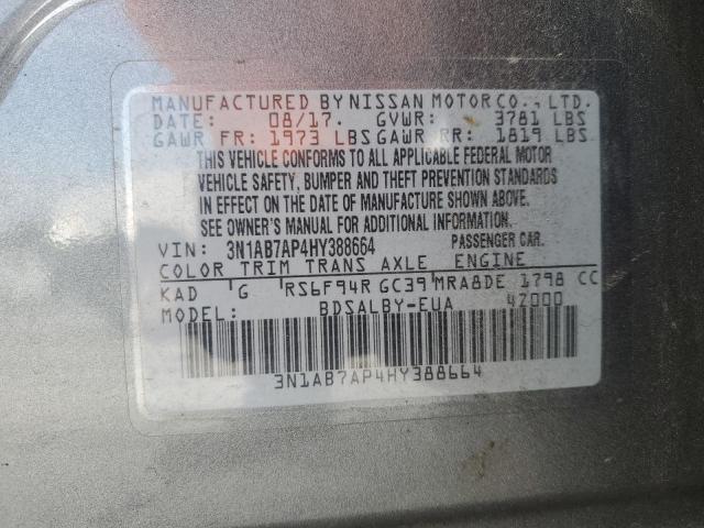 Photo 11 VIN: 3N1AB7AP4HY388664 - NISSAN SENTRA S 