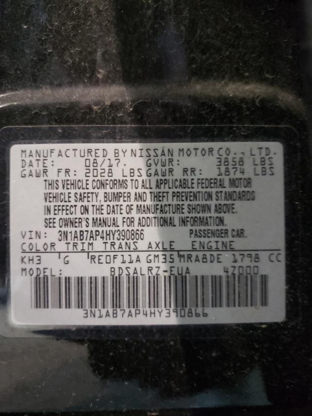 Photo 9 VIN: 3N1AB7AP4HY390866 - NISSAN SENTRA S 