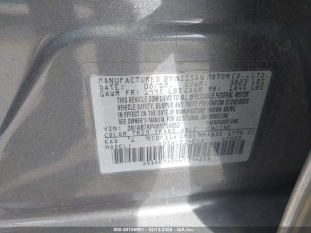 Photo 8 VIN: 3N1AB7AP4HY394853 - NISSAN SENTRA 