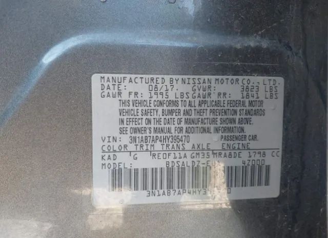 Photo 8 VIN: 3N1AB7AP4HY395470 - NISSAN SENTRA 